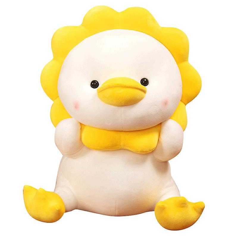 Cute Sun Flower Duck Doll Plush Toy Little Yellow Duck Doll Doll Girl Sleeping Pillow Children's Gift