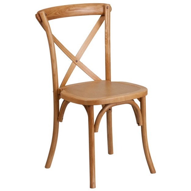 Emma And Oliver Stackable Wood Cross Back Dining Chair