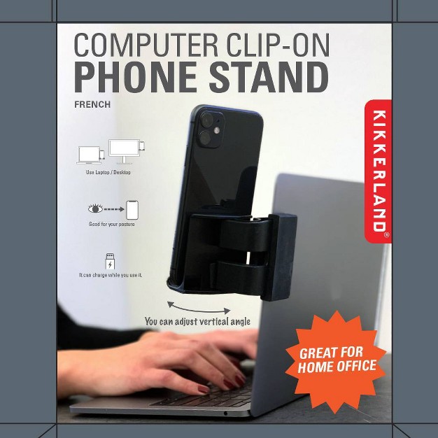 Phone Stand Clip For Computers Black