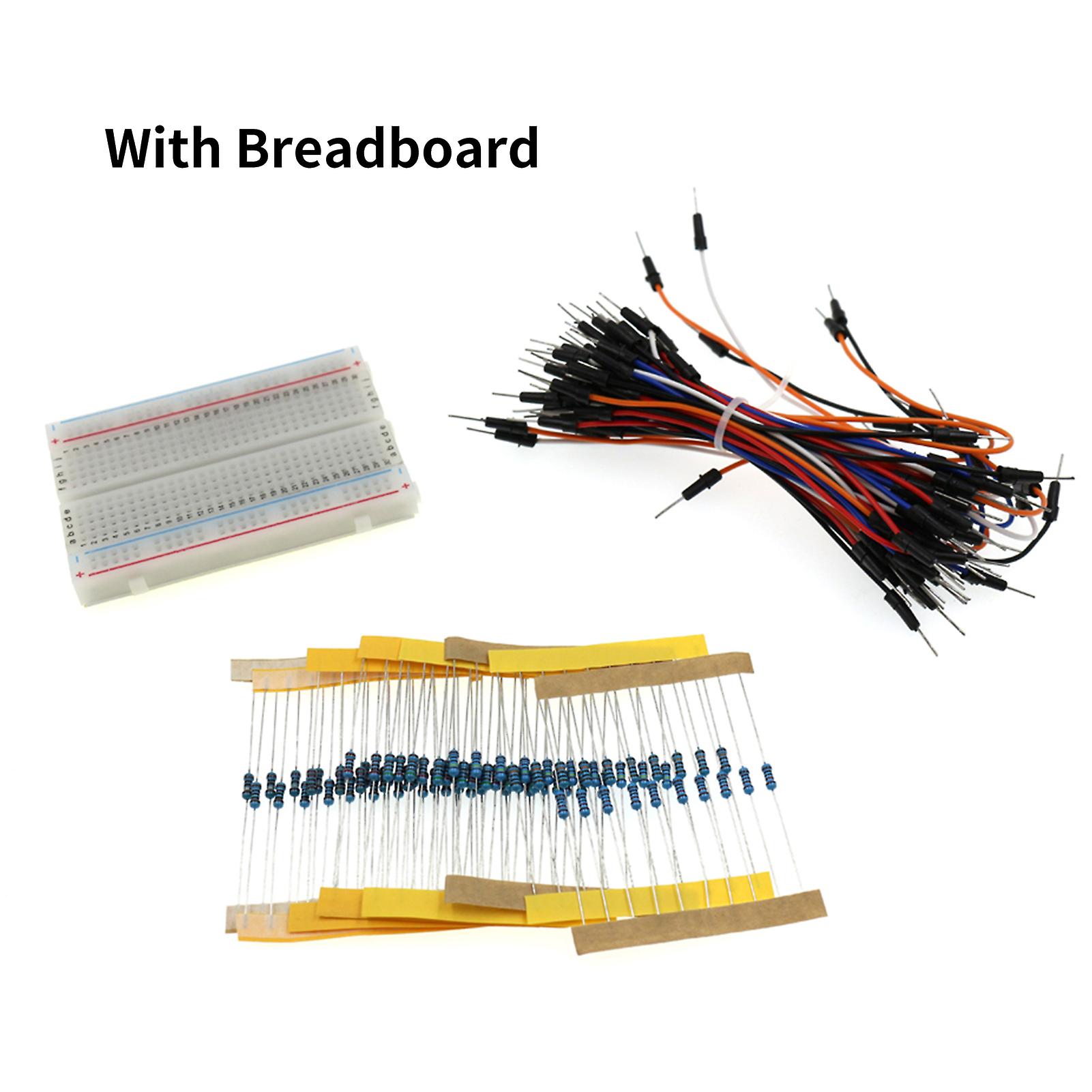 Diy Electronic Component Assortment Box Kit With Breadboard Capacitors Resistors Transistors Diodes Leds Jumper Cable With Storage Box