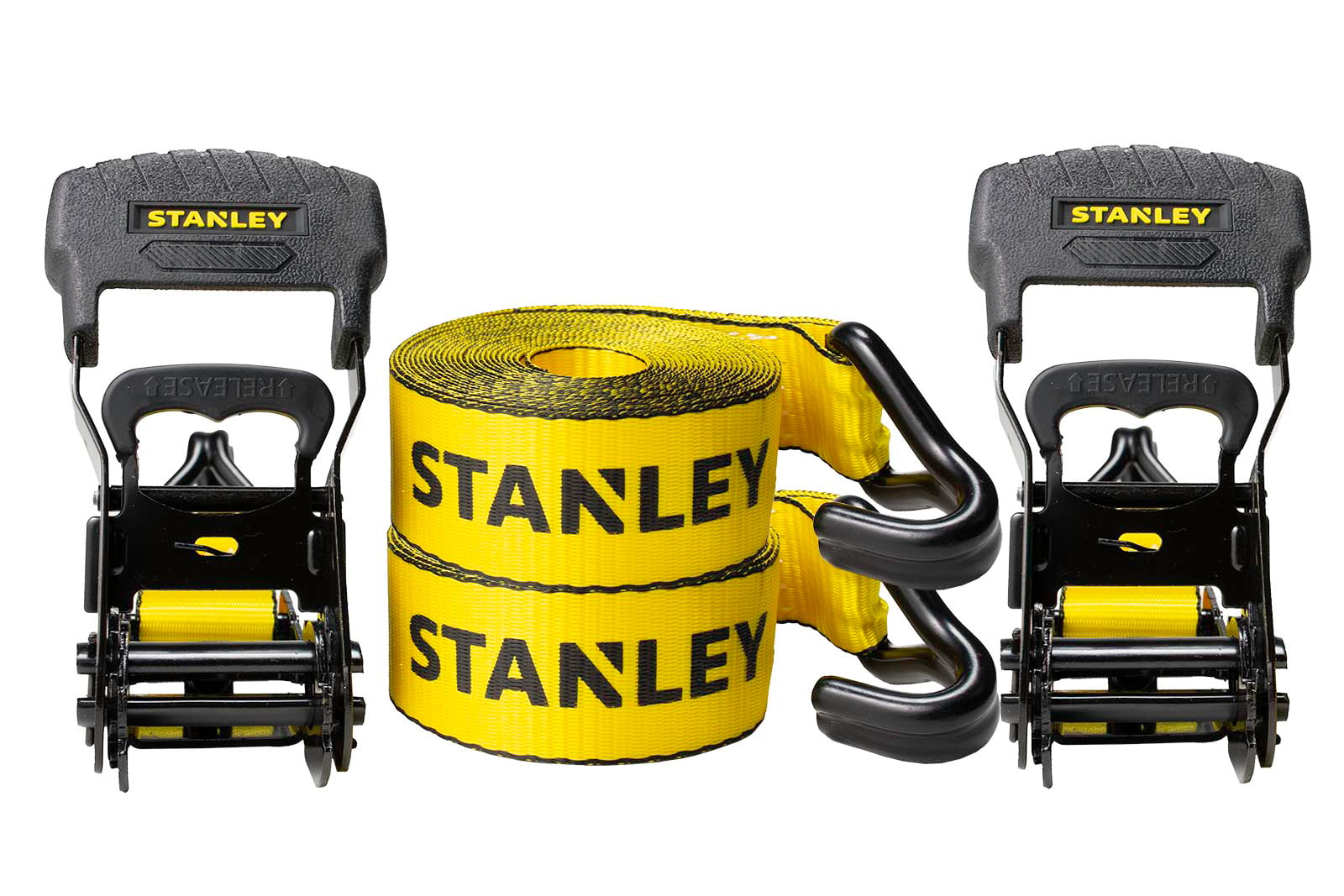 Stanley 2-Pack Ratchet Strap Kit / 1.5 ft. X 16 ft. / 3,300 lb Break Strength