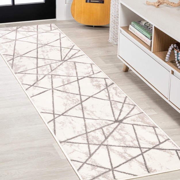 Patras Modern Geometric Marbled Area Rug Jonathan Y