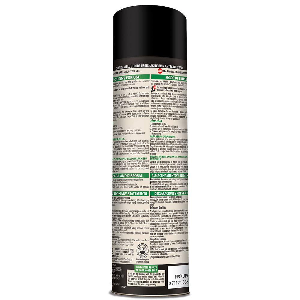 Spectracide 16 oz. Aerosol Carpenter Bee and Ground-Nesting Yellow jacket Killer Foam HG-53371