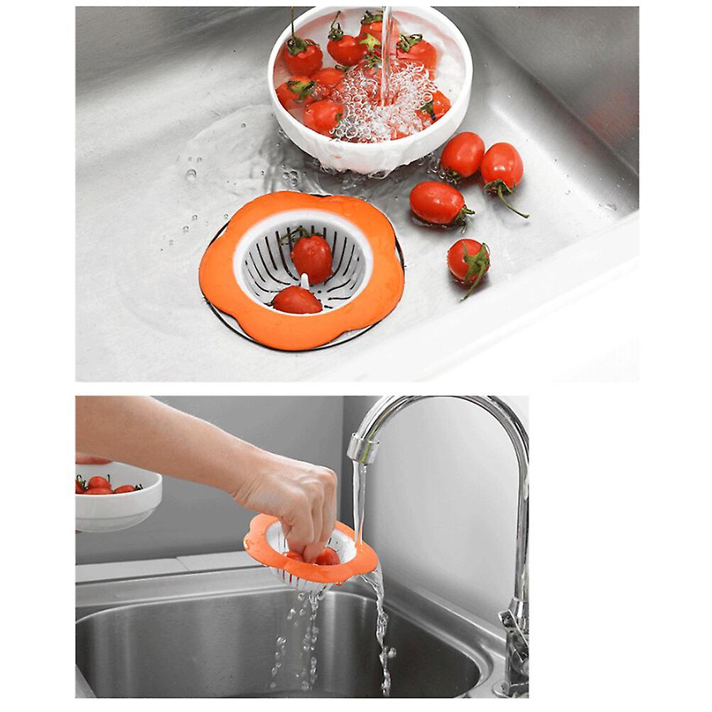 Flower Type Floor Drain Network Kitchen Bathroom Deodorant Plastic Sink Floor Drain Portable Drain Sink Strainer(random)