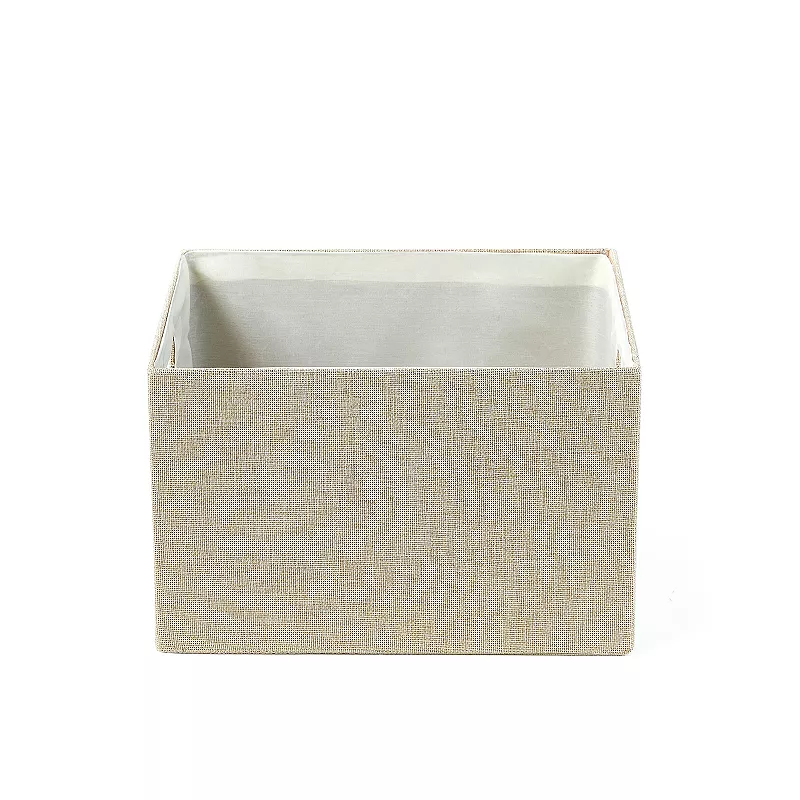 Saddle River Linen Covered Storage Bin 3-pc. Set