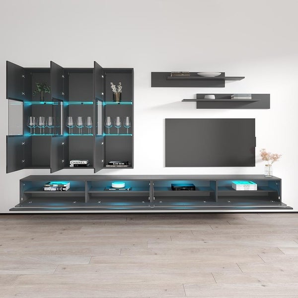 Fly E 35TV Wall Mounted Floating Modern Entertainment Center