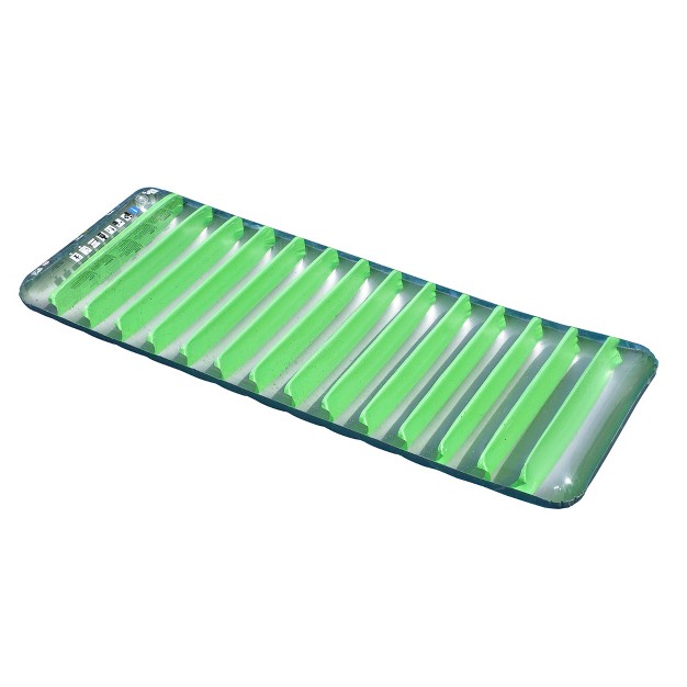 Green And Gray Inflatable Sun Tanning Swimming Pool Mattress Raft