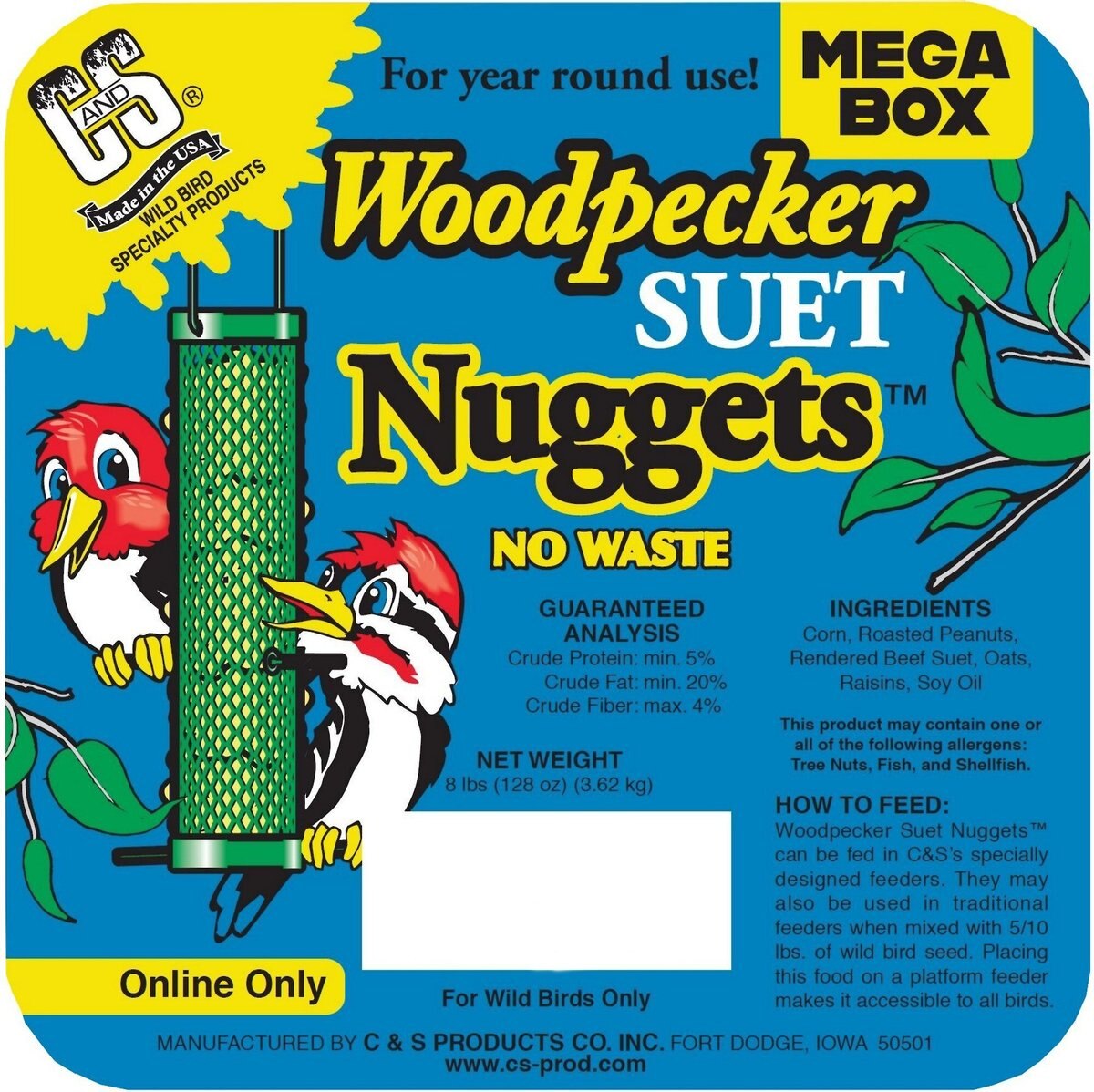 CandS Woodpecker Suet Nuggets Wild Bird Food