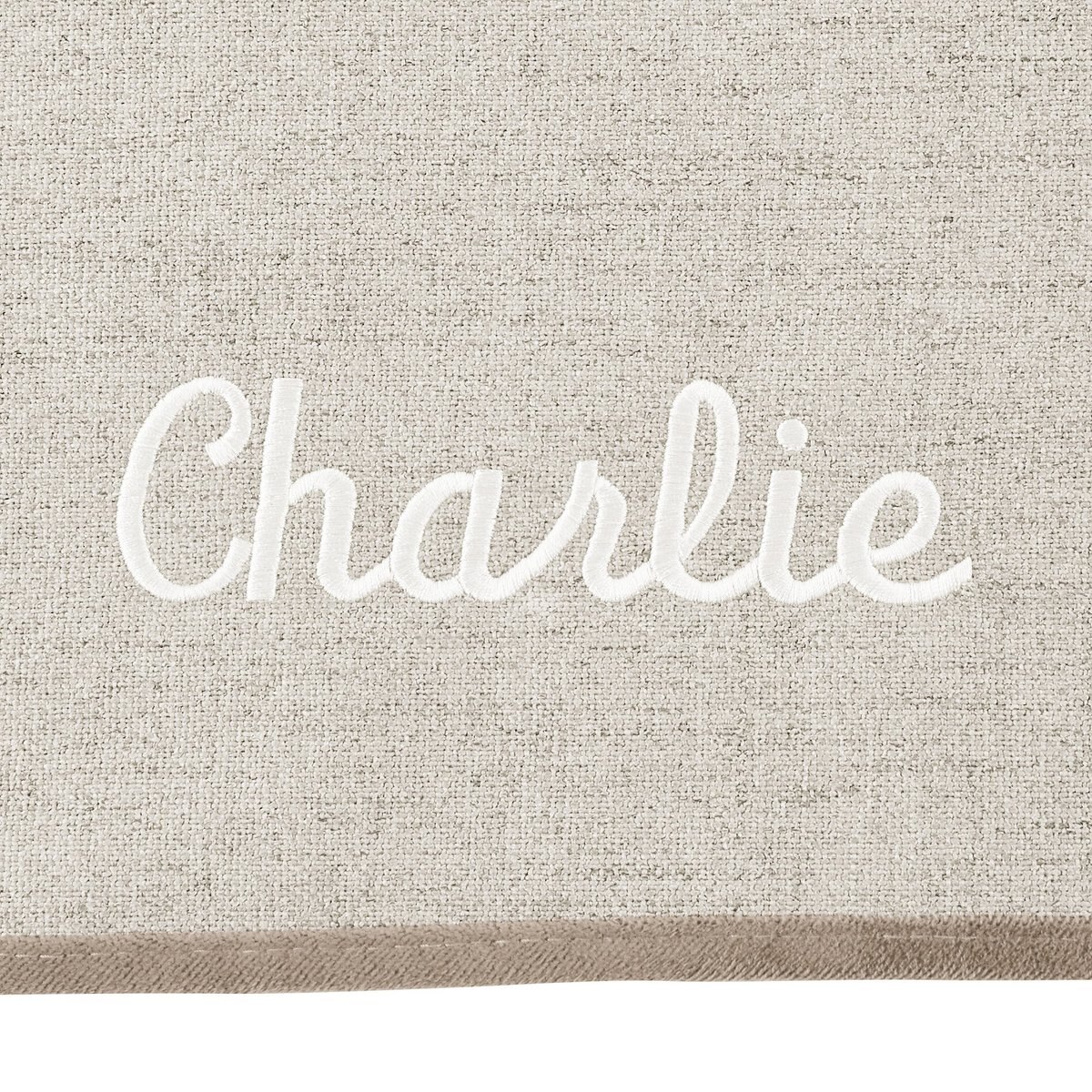 Frisco Faux Linen Personalized Dog and Cat Blanket