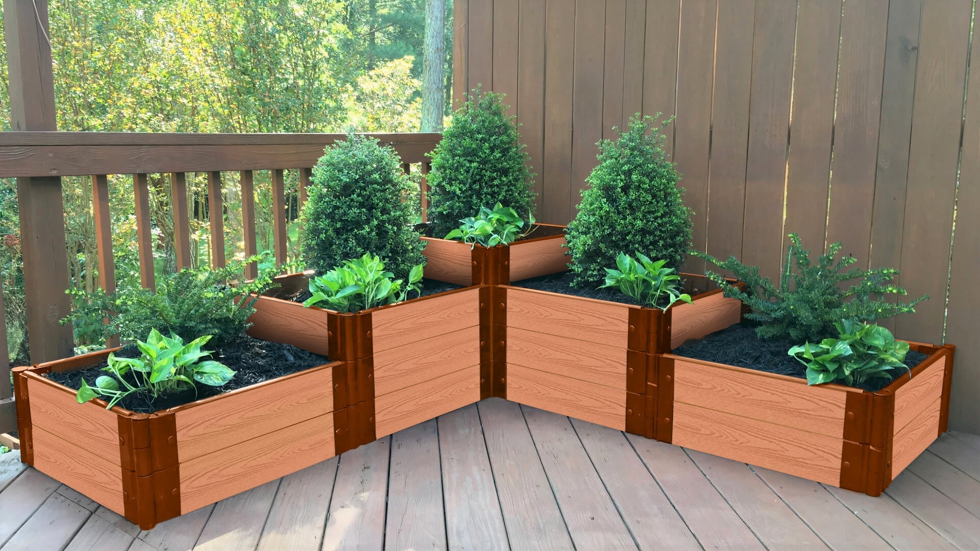 'Yosemite Falls' - 6' x 6' Terrace Garden Raised Bed (Triple Tier)