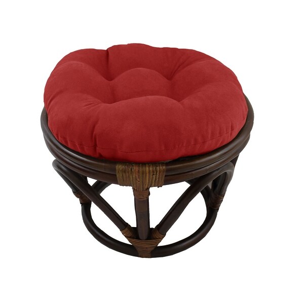 18-inch Round Microsuede Footstool/Ottoman Cushion (Cushion Only) - 18 x 18