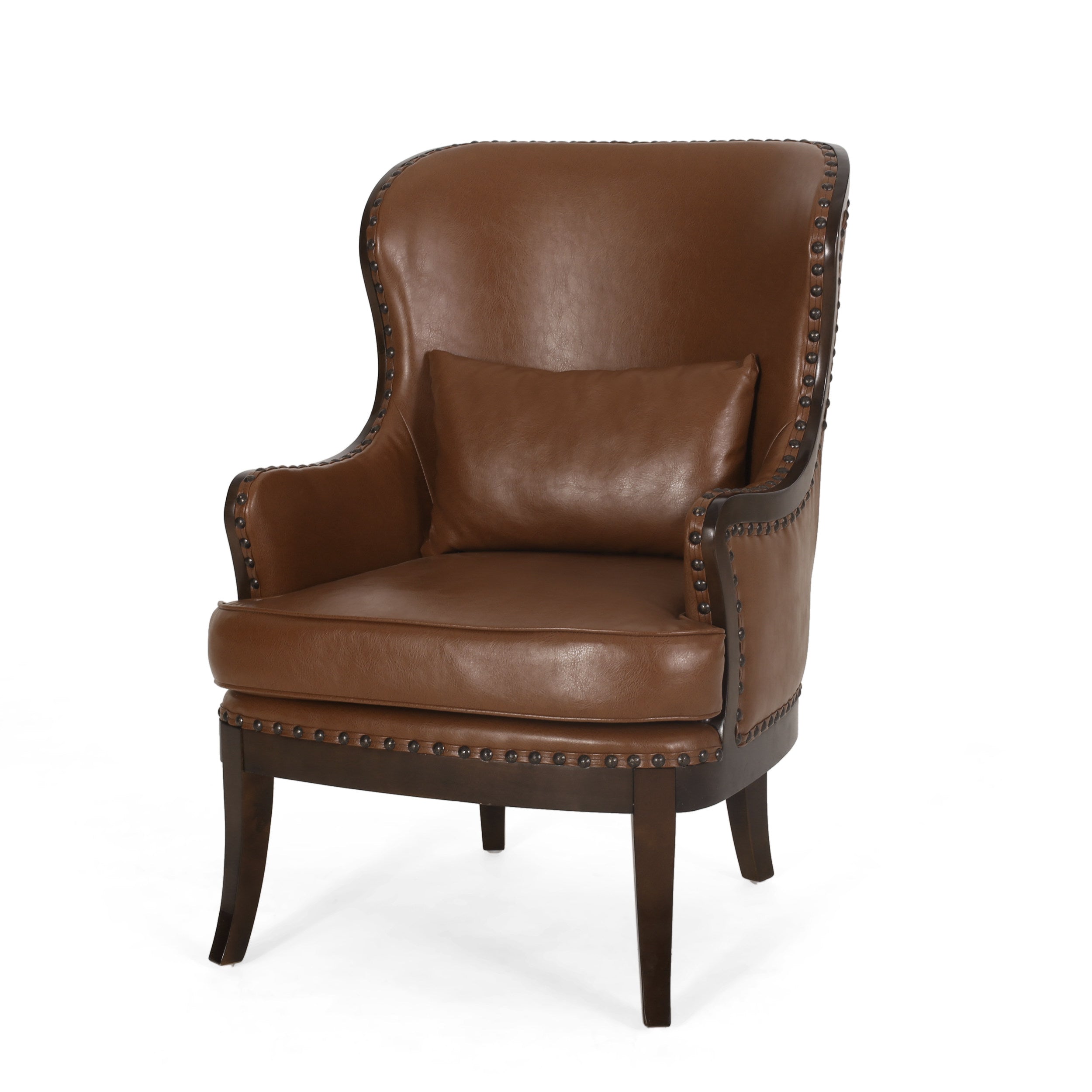 Jett Contemporary Upholstered Accent Chair with Nailhead Trim