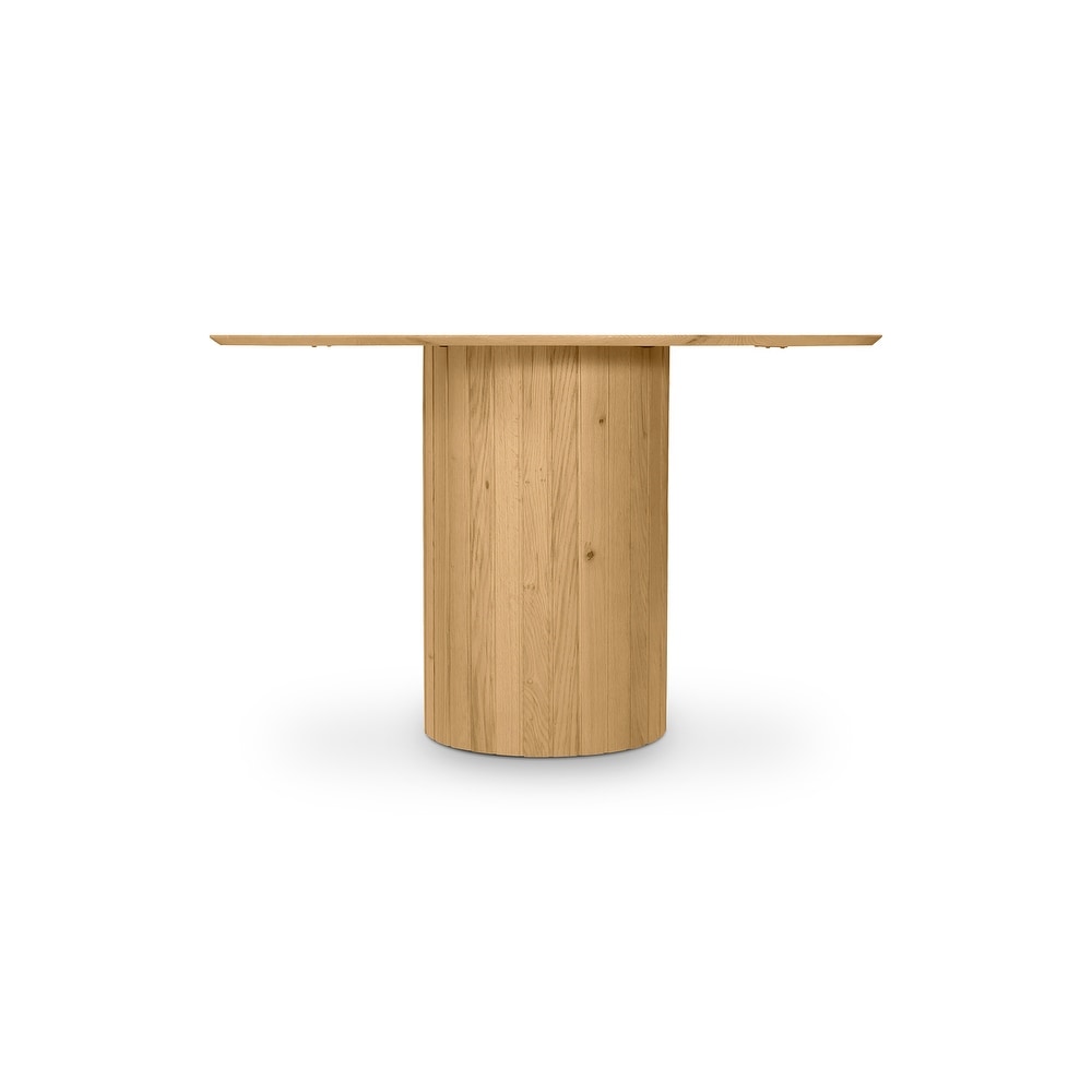 Aurelle Home Poete Solid Acacia Wood Pedestal Dining Table