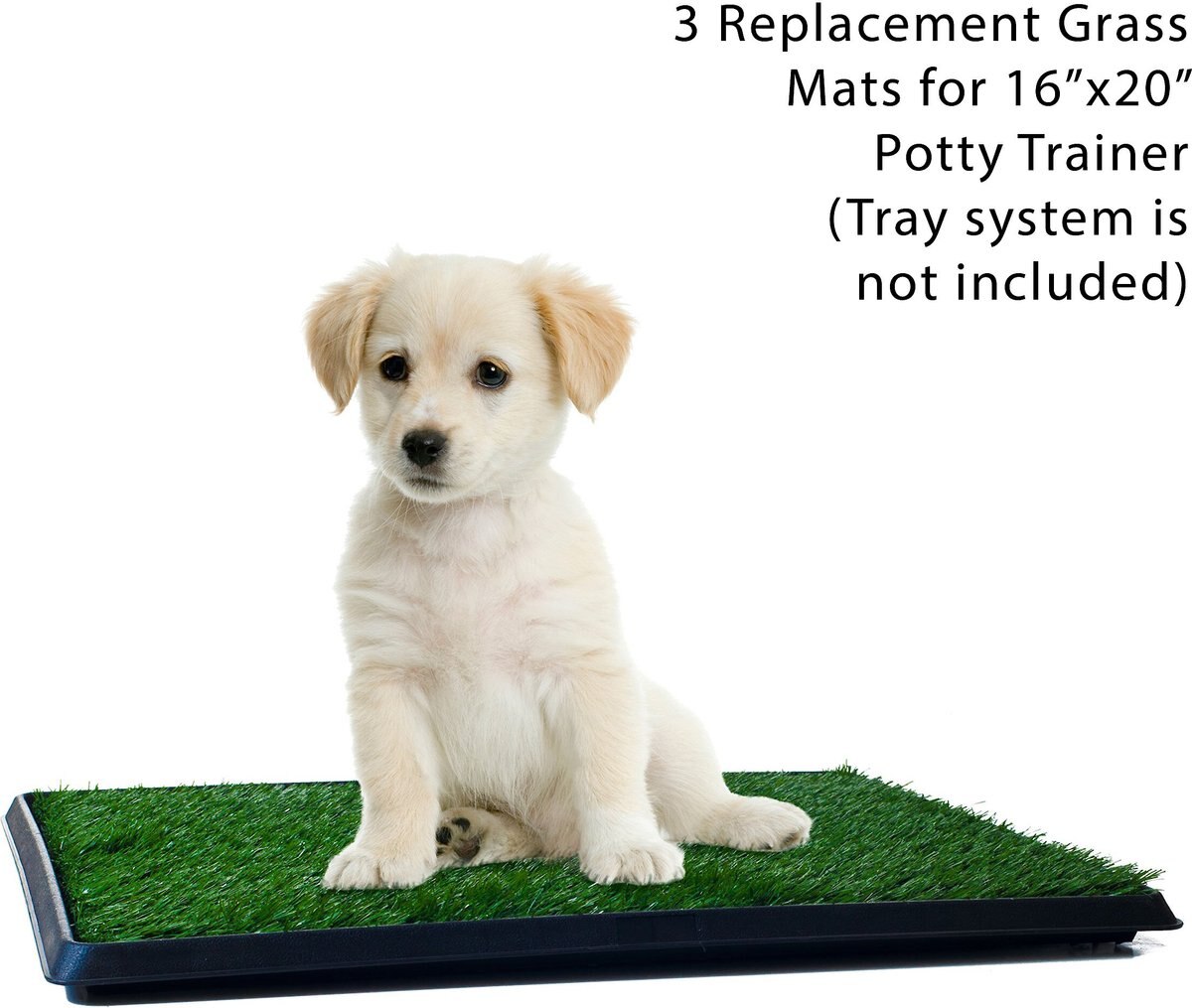 Pet Adobe Artificial Grass Replacement Dog Mat， 3 count