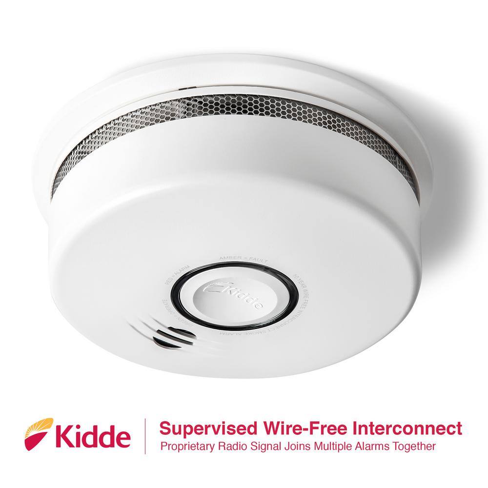 Kidde 10 Year Worry-Free Sealed Battery Smoke Detector with Intelligent and Wire-Free Voice Interconnect (2-Pack) 21028749