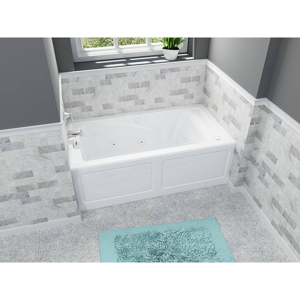 American Standard EverClean 60 in. x 32 in. Whirlpool Bathtub with Left Drain in White 2425LC-LHO.020