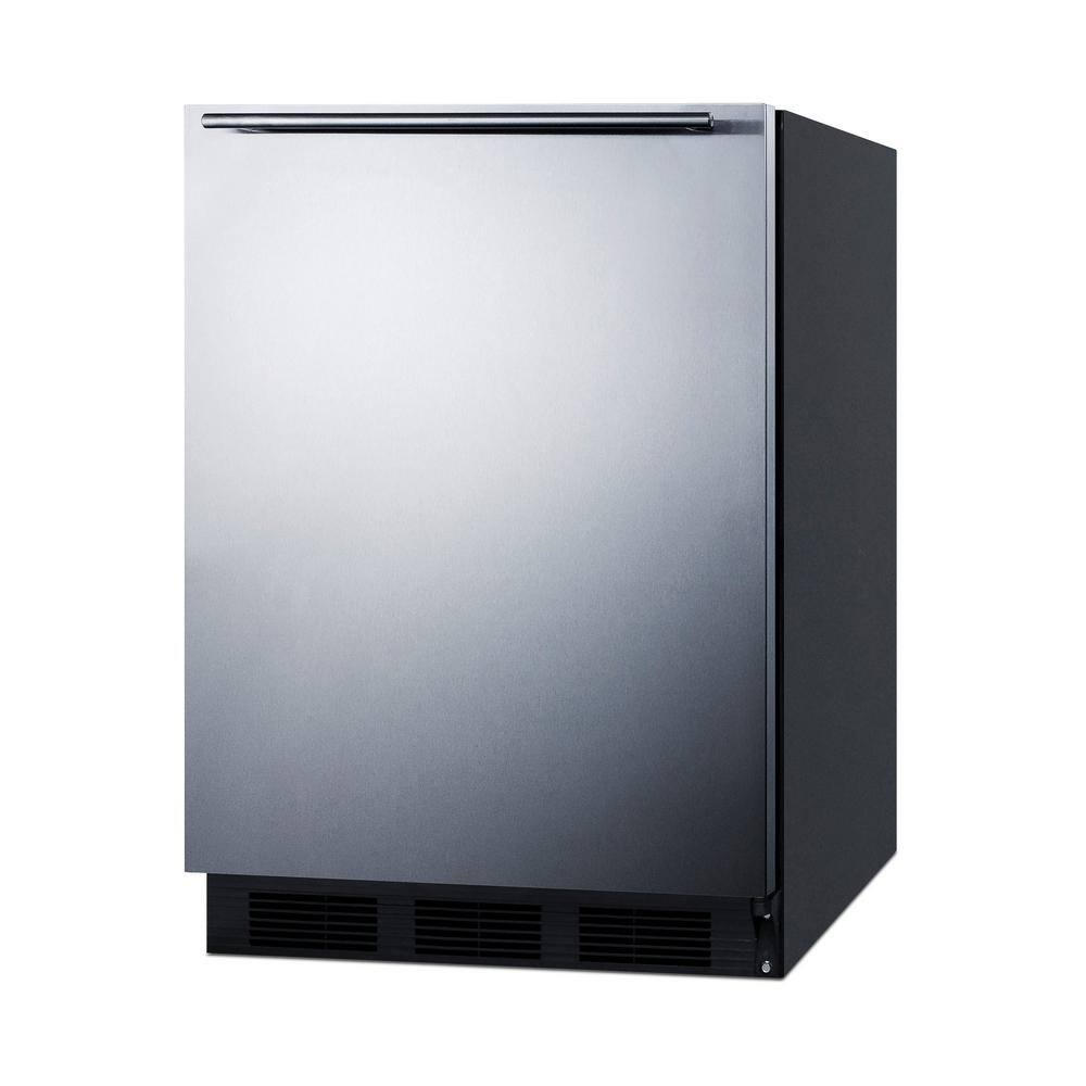 Summit Appliance 5.5 cu. ft. Mini Refrigerator in Stainless Steel without Freezer ADA Compliant Height AR5BS