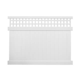 Weatherables Gideon 6 ft. H x 6 ft. W White Vinyl Privacy Fence Panel Kit PWPR-SQLAT11.3-6X6