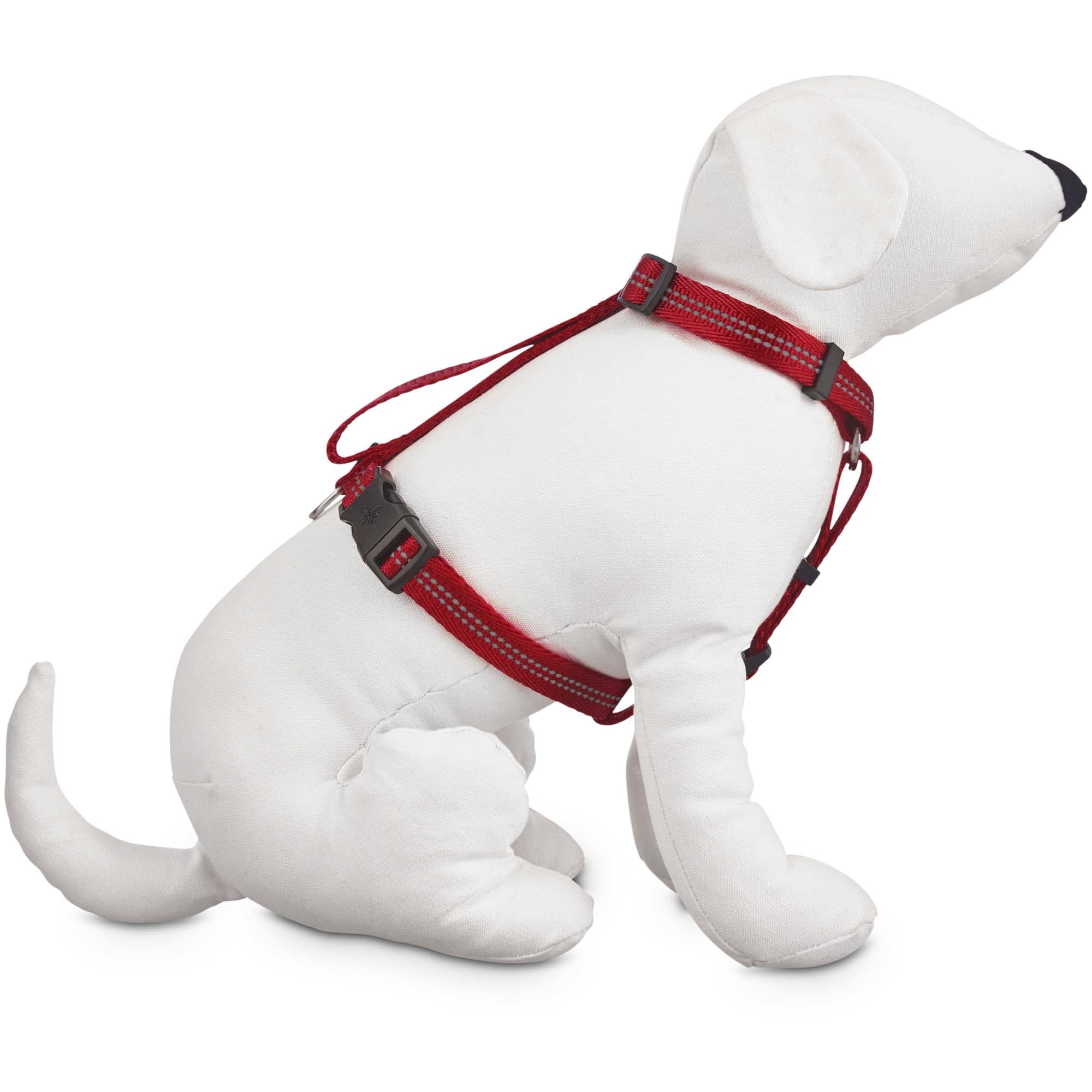 YOULY Reflective Adjustable Padded Red Dog Harness， Small