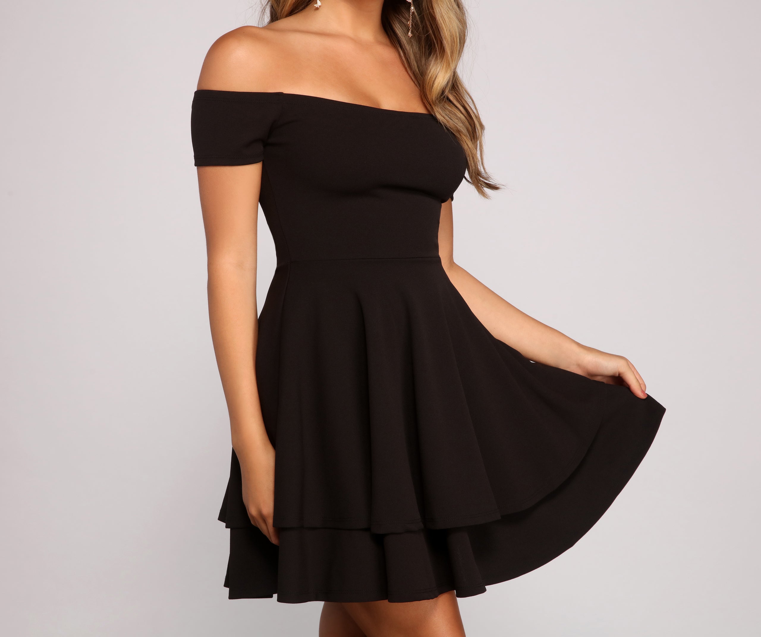 Main Flame Off Shoulder Dress