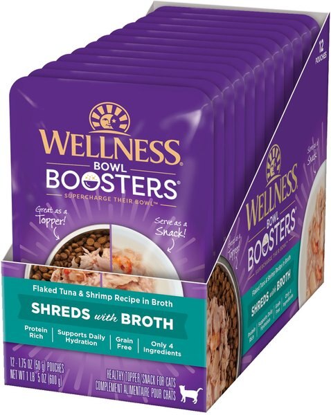 Wellness CORE Simply Shreds Grain-Free Tuna and Shrimp Wet Cat Food Topper