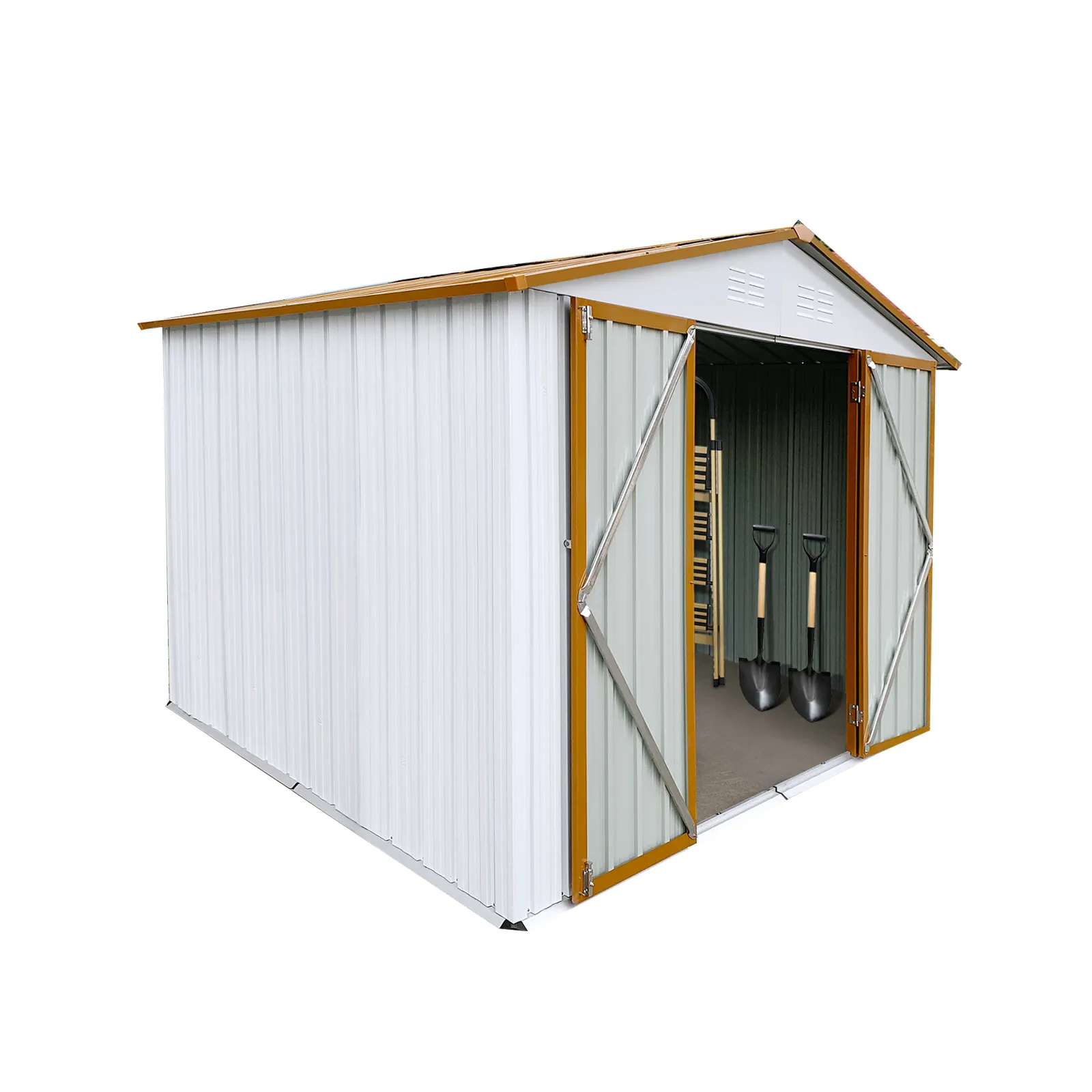 8*6 White Yellow High Quality Temporary Container House Garden Storage Shed Outdoor