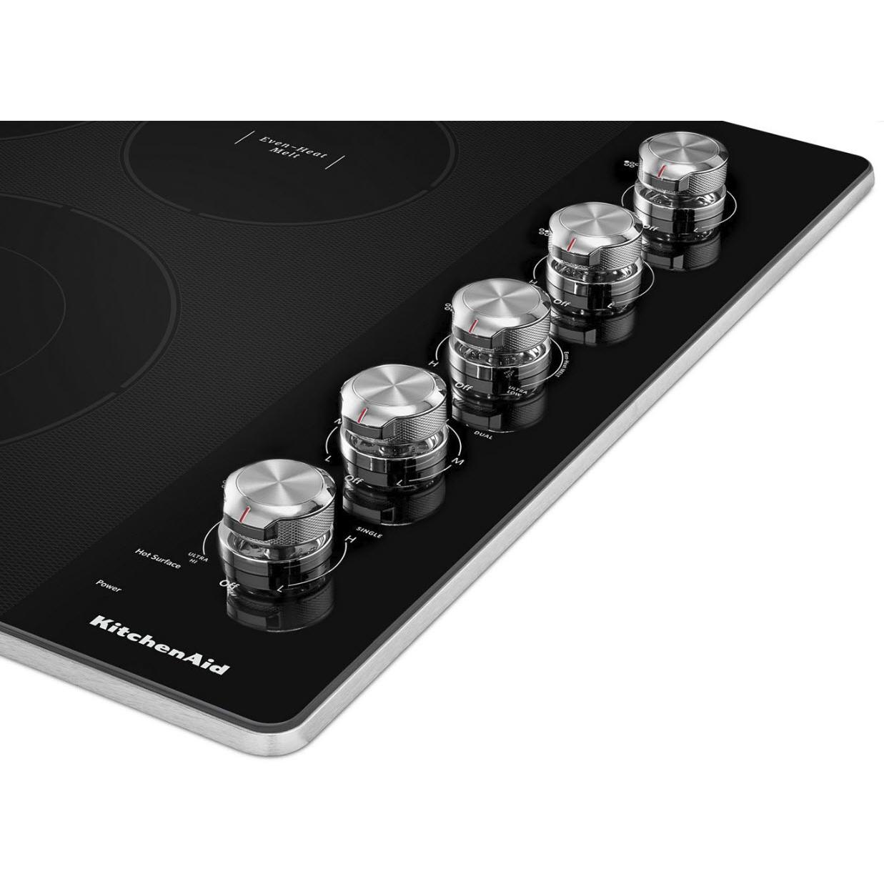 KitchenAid 30-inch Built-in Electric Cooktop with 5 Elements KCES550HSS