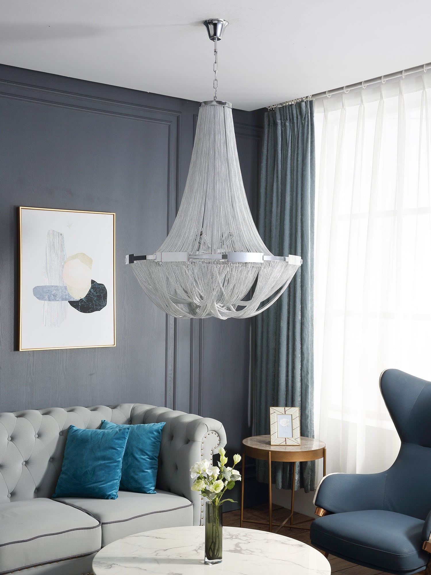 Tassel Aluminum Chain Chandelier