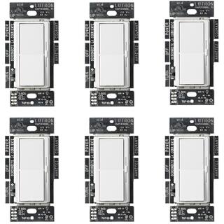 Lutron Diva LED+ Dimmer Switch for Dimmable LED Bulbs 150-WattSingle-Pole or 3-Way White (DVCL-153PR-6-WH) (6-Pack) DVCL-153PR-6-WH