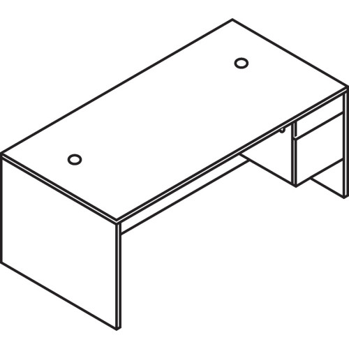 HON 10500 Series Sterling Ash Laminate Desking (10585RLS1)