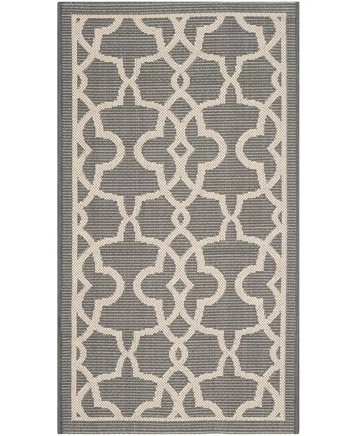 Safavieh Courtyard CY6071 Gray and Beige 2' x 3'7 Outdoor Area Rug