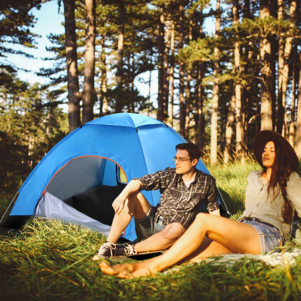 4 Persons Camping Waterproof Tent Pop Up Tent H-D0102HSHA97