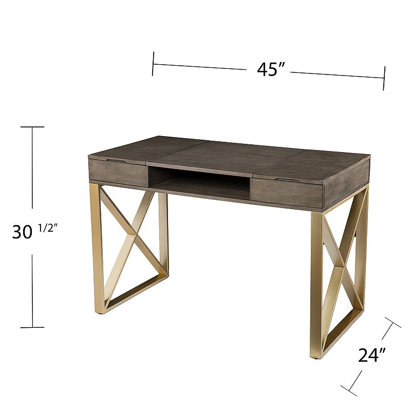 Southern Enterprises Bardmia Two-Tone Desk