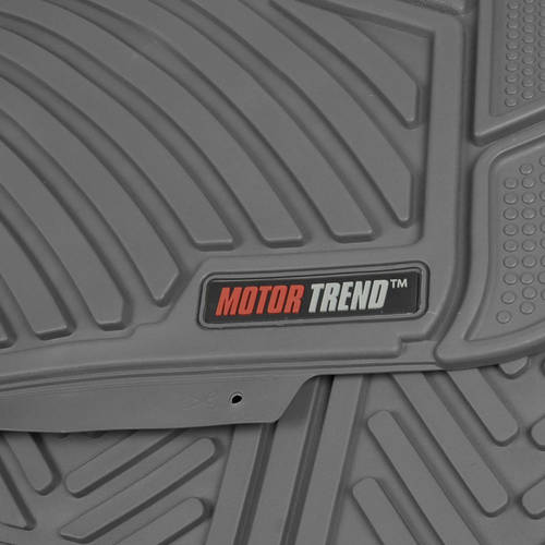 Motor Trend Heavu Duty Floor Mats for Car SUV Truck with Cargo Trunk Mat， 100 Percent Odorless， Clean Rubber， Black Beige Gray