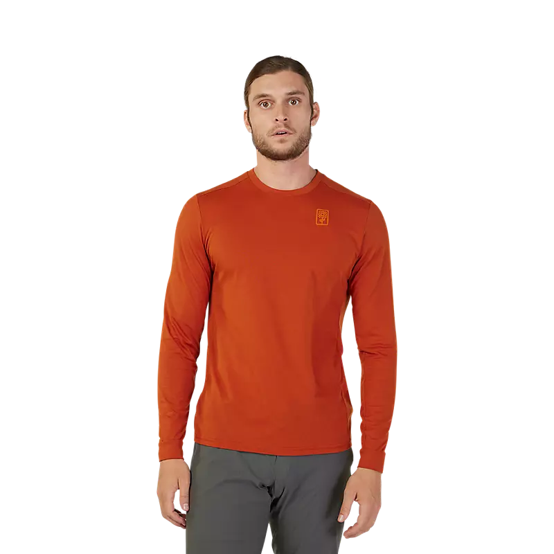 Fox Racing Ranger Dri Release Long Sleeve MTB Jersey - Burnt Orange - 2023