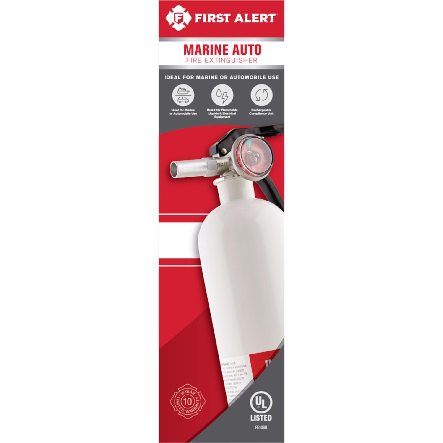 First Alert 2-3/4 lb Fire Extinguisher For Auto/Marine OSHA/US Coast Guard Agency Approval