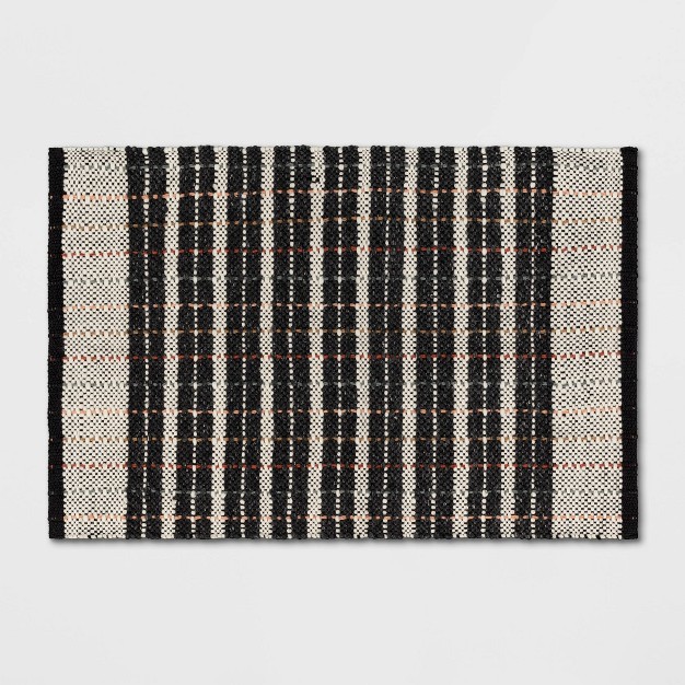 2 x27 x3 x27 Handloom Mixed Fibre Striped Rug