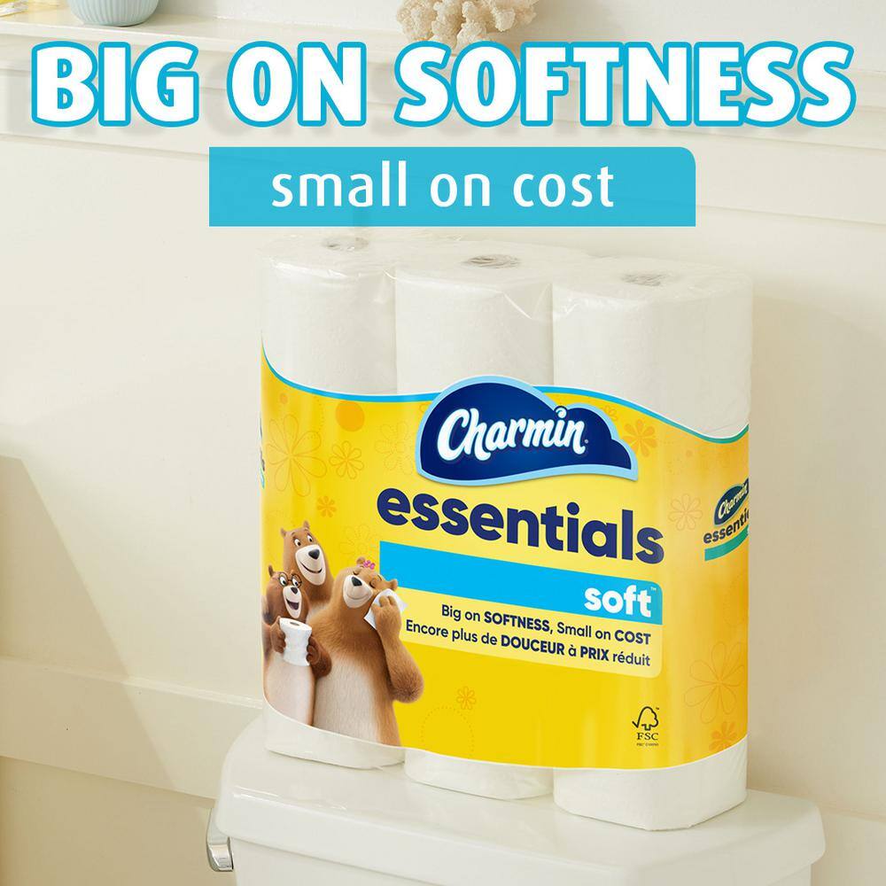 Charmin Essentials Soft Toilet Paper Rolls (6 Mega Rolls Case of 3) 003077204537