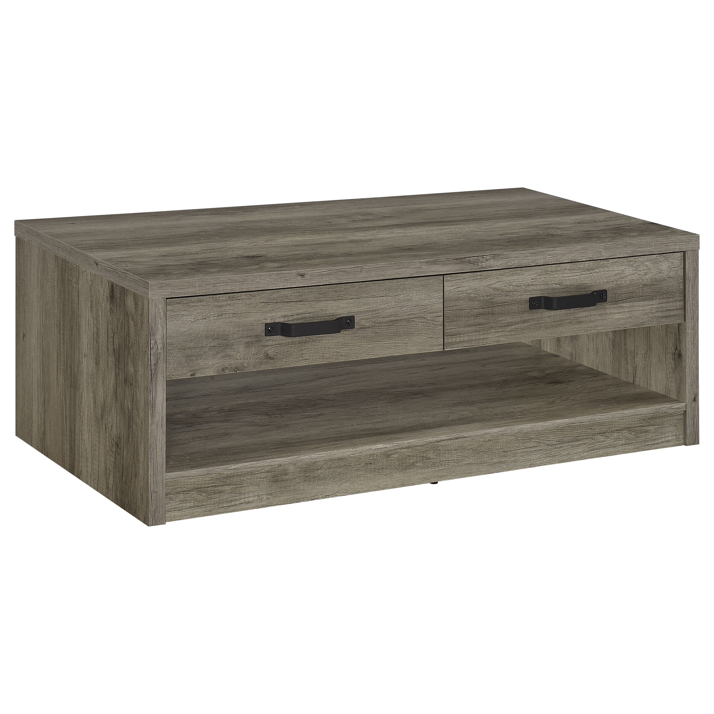 Felix 2-Drawer Rectangular Engineered Wood Coffee Table Grey Driftwood-707728