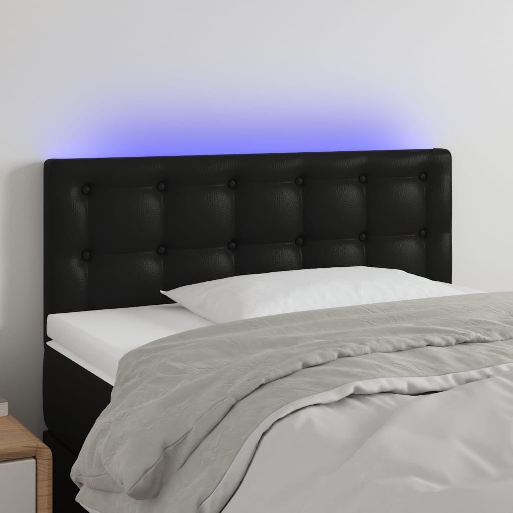 vidaXL LED Headboard Black 39.4