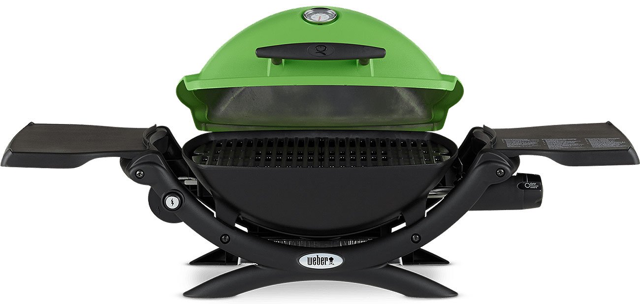 Weber Q 1200 Green Portable Liquid Propane Gas Grill