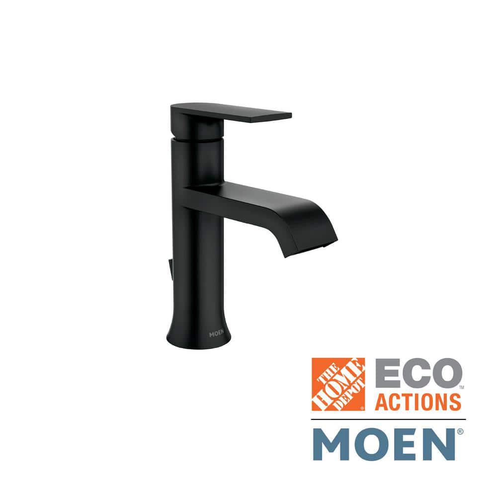 MOEN Genta Single Hole SingleHandle Bathroom Faucet in Matte Black