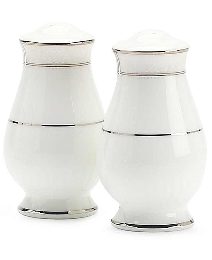 Noritake Montvale Platinum Salt and Pepper Shakers