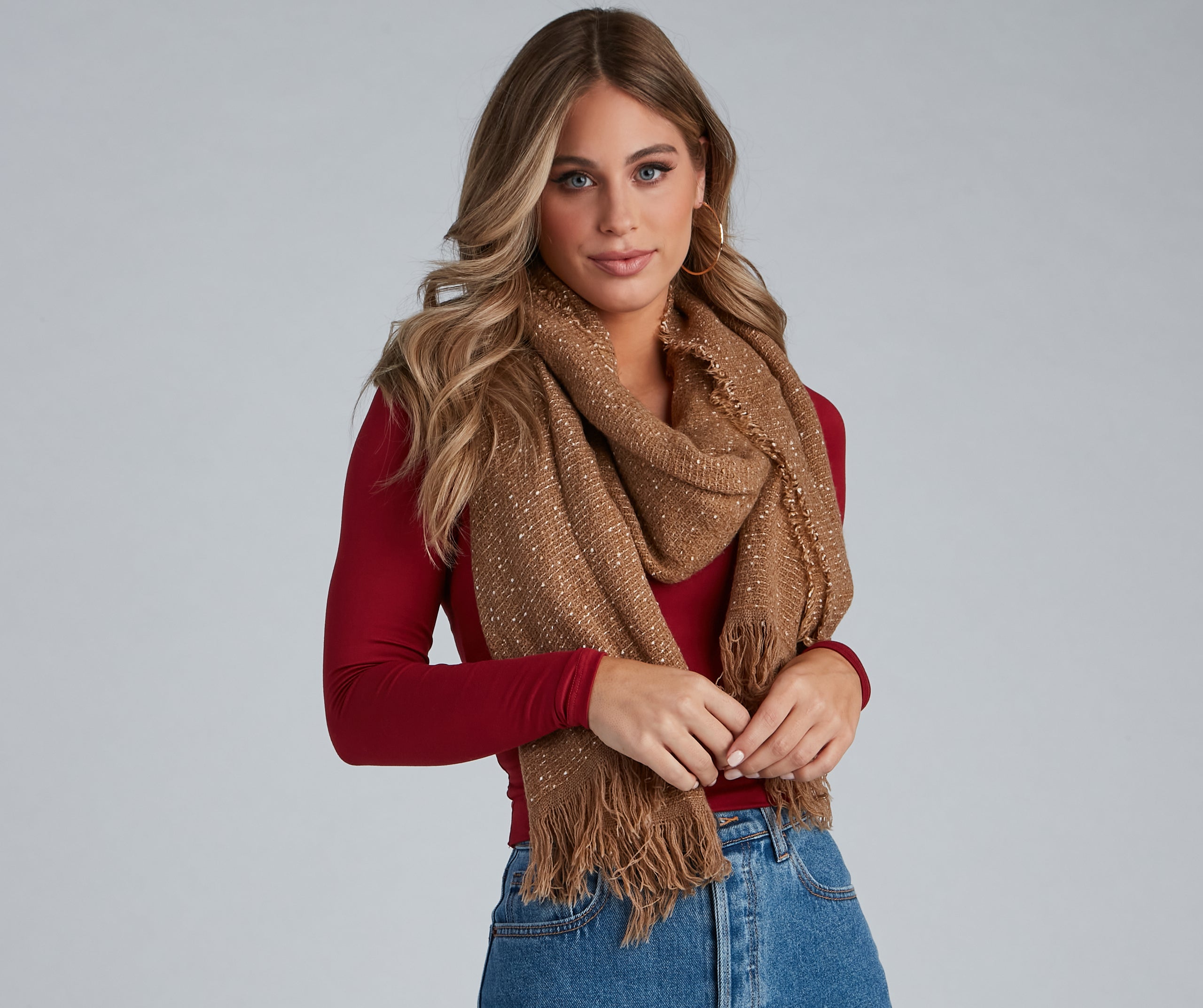 Cuddle Weather Marled Knit Scarf