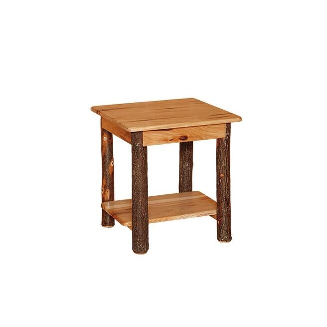 Hickory Log Regular End Table