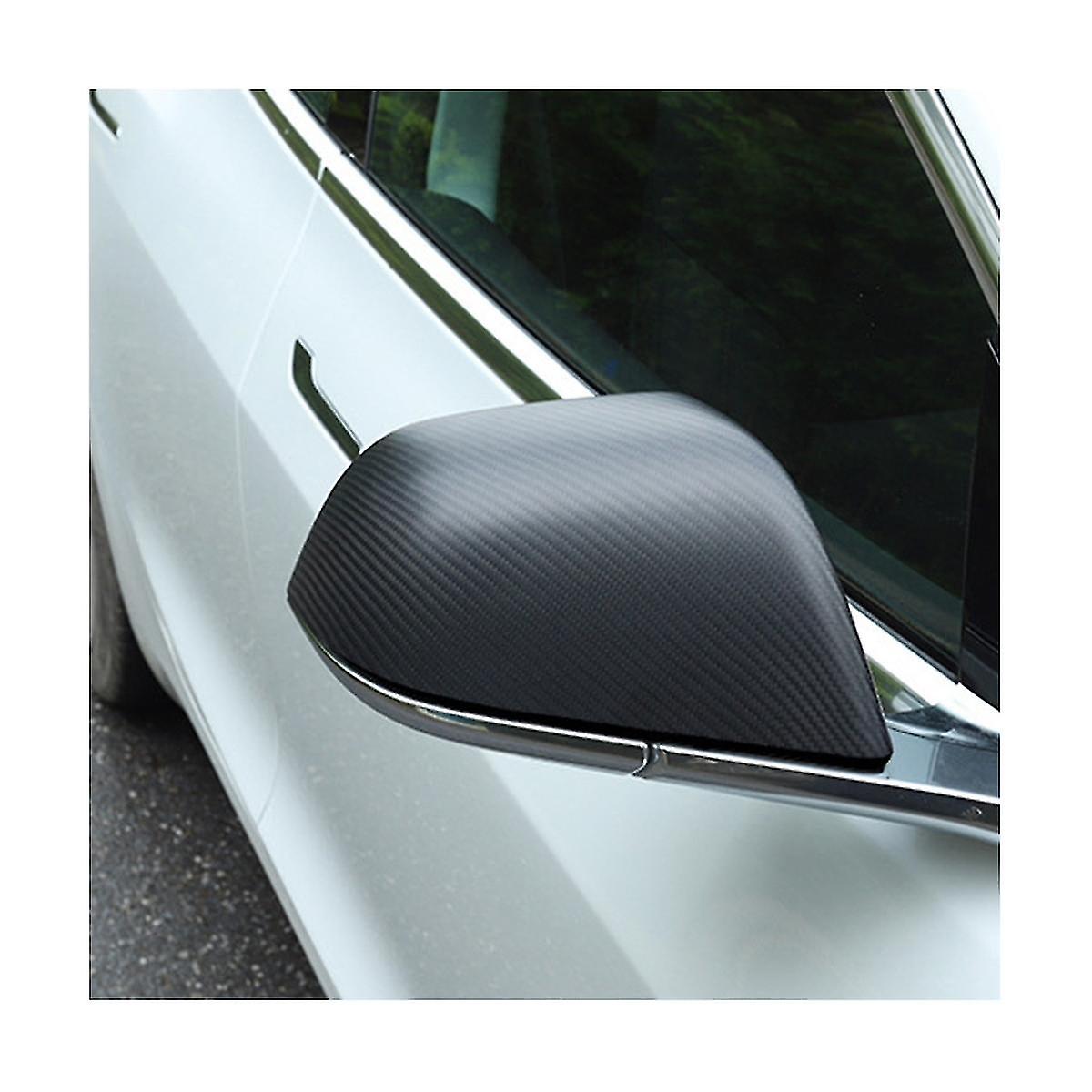 For Model3/y Rearview Mirror Protection Case Blackened Carbon Brazed Dimensional Accessory Decorati