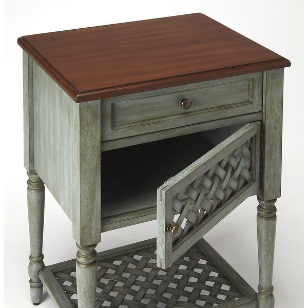 Handmade Chadway Rustic Blue End Table (Indonesia)