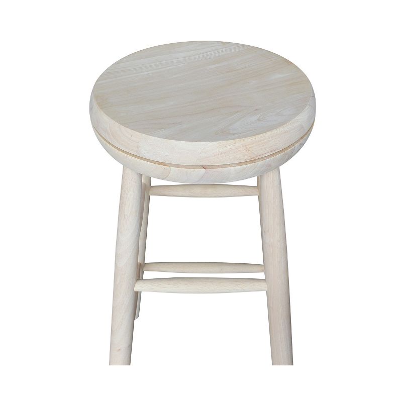 International Concepts White Swivel Bar Stool