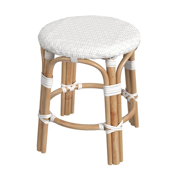 Tobias Rattan Round 18 Accent Stool