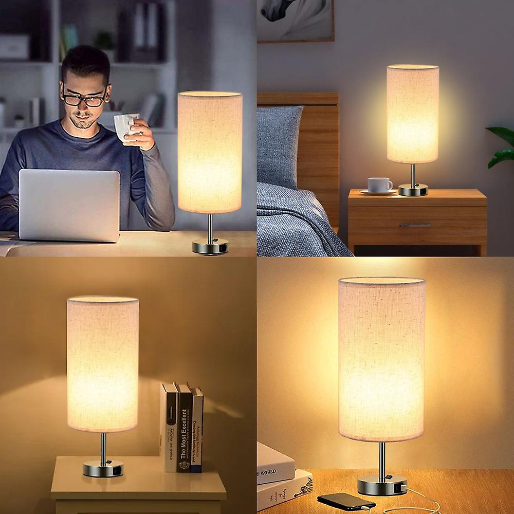 Cloth Cover Table Lamp 3 Level Touching Control Brightness Flexible Night Light Usb Rechargeable Eye-caring Table Light For Studying Reading